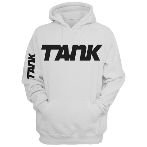 White Tank Hoodie - Printed Logo