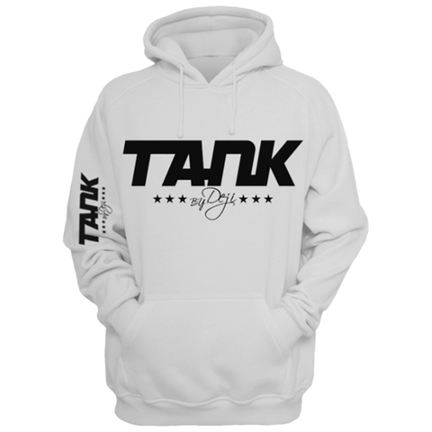 White Tank By Deji Hoodie - Printed Logo