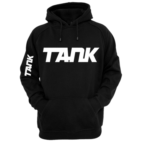 Black Tank Hoodie - Printed Logo